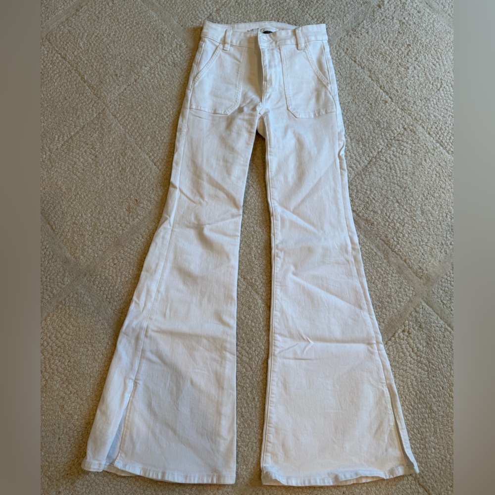 American Eagle Outfitters White Flare Pants